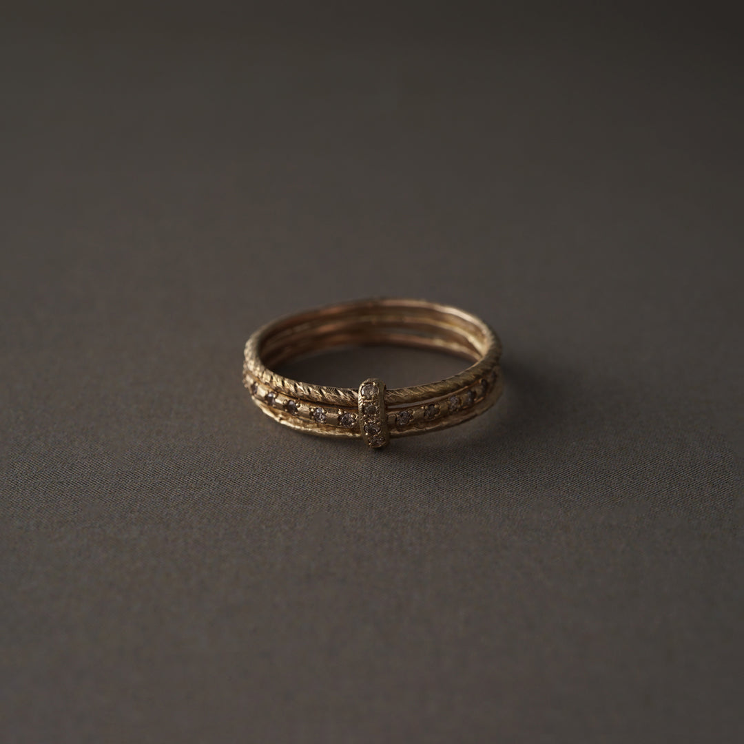 noguchi bijoux K14イエロゴールド✖︎ブラウンダイヤ リング 2号 noguchi bijoux K14イエロゴールド✖︎ブラウンダイヤ リング 2号