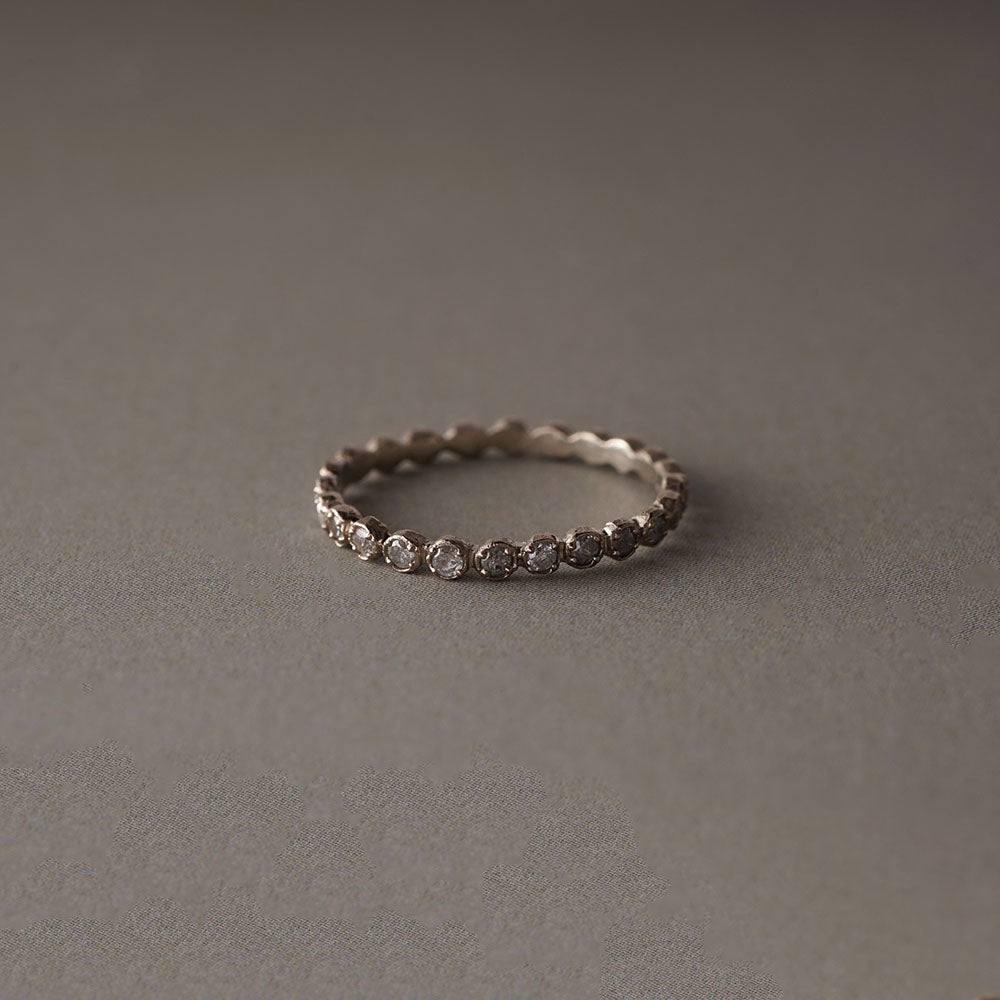 アクセサリー noguchi BIJOUX / Tsubu #1243 ring Noguchi Bijoux 14K Hammered & Oxidized Gold Tsubu Ring with Rose