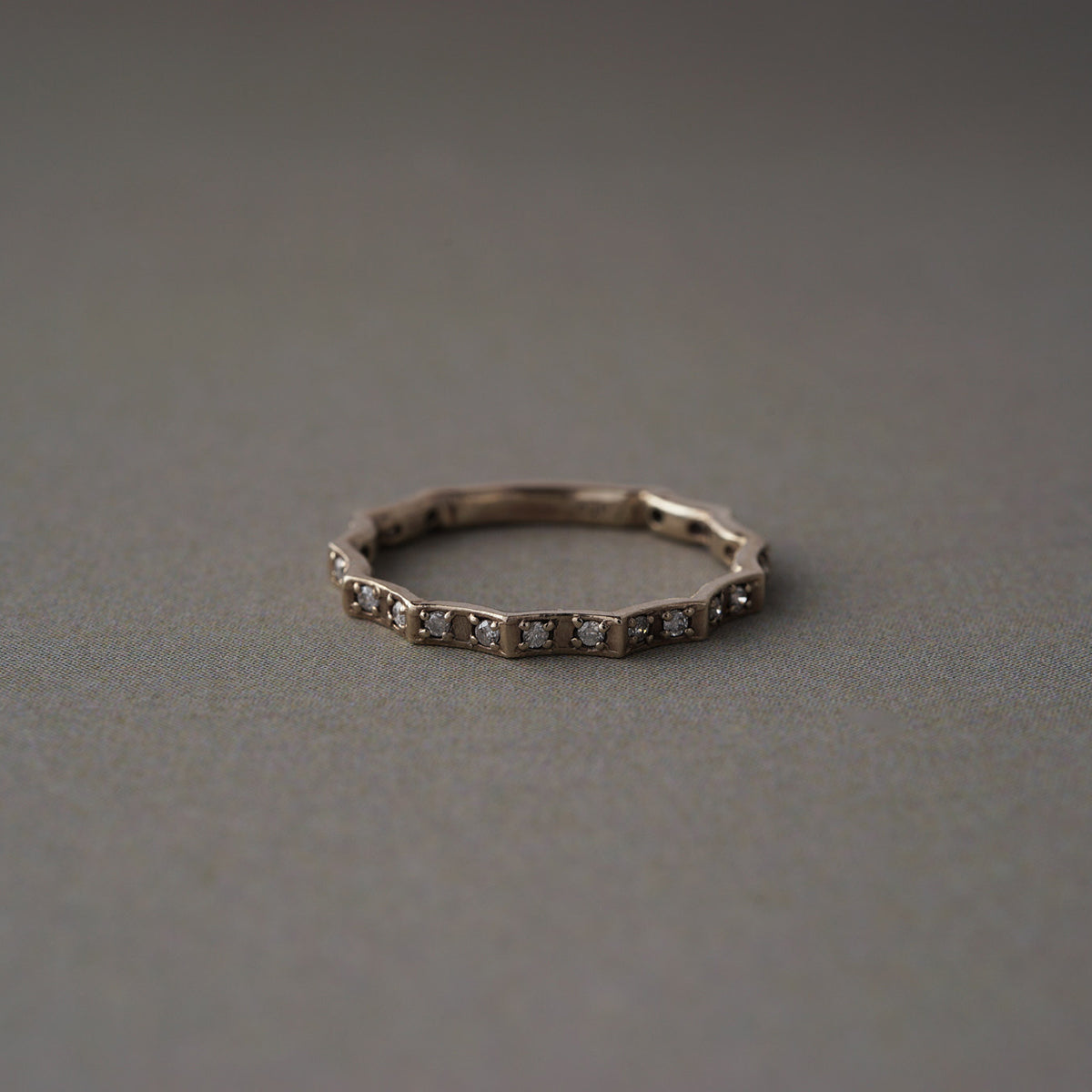 noguchi Melee #1108 K14ホワイトゴールドリング