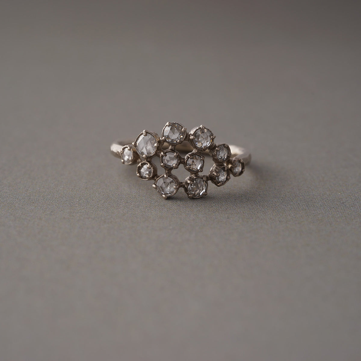 noguchi リング Tsubu#114 11号 ホワイトダイヤ✕ホワイトG