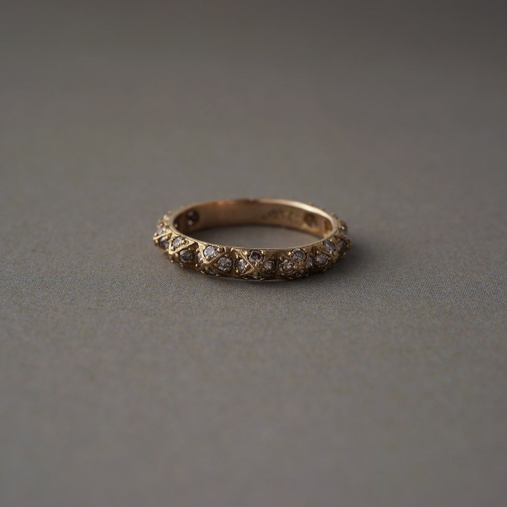 noguchi bijoux K14イエロゴールド✖︎ブラウンダイヤ リング 2号